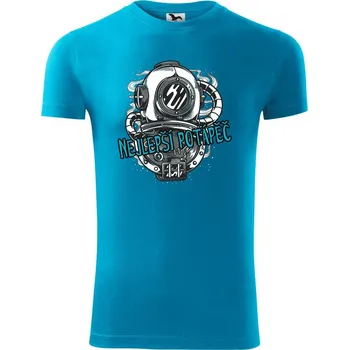 Nejlepší potápěč - Viper FIT - Pánské zůžené tričko - S ( Světlý tyrkys )