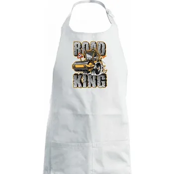 Kuchyňská zástěra Road King válec - Dámská zástěra na vaření - Univerzální velikost ( Bílá )