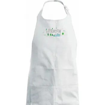 Kuchyňská zástěra Řeka Lužnice - Dámská zástěra na vaření - Univerzální velikost ( Bílá )