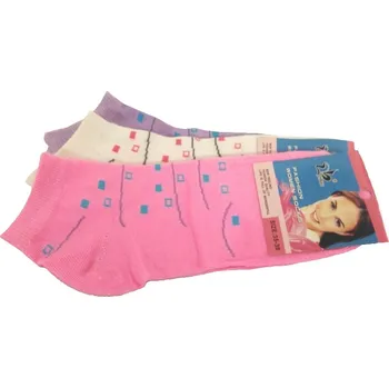 Dámské ponožky Dámské kotníkové bavlněné ponožky PO1331A - 3 páry - vel. 35-38