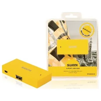 USB hub SWEEX USB rozbočovač Barcelona, 4 porty, žlutý (NPUS0480-05)