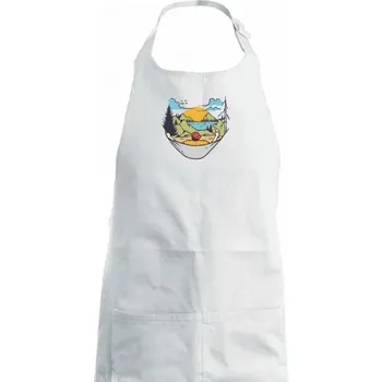 Kuchyňská zástěra Relax v síti - Dámská zástěra na vaření - Univerzální velikost ( Bílá )