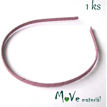 Čelenka jednoduchá potažená šeříková/5mm