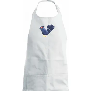 Kuchyňská zástěra Tetřev animovaný - Dámská zástěra na vaření - Univerzální velikost ( Bílá )