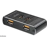 AKASA AK-SC01-BKCM USB smart charger 4 fast charging portsstylish brushed aluminium finish