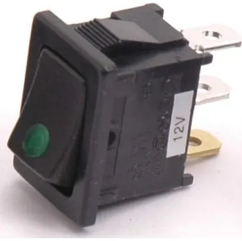 LED páska PRIMECOOLER LED Rocker Switch Square Green - obdélníkový spínač