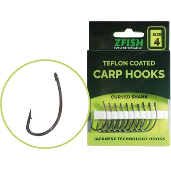 Rybářský háček Zfish teflonové háčky CURVED SHANK Velikost háčků: 8
