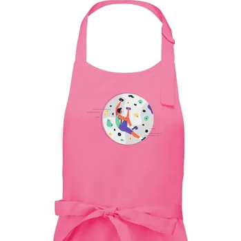 Kuchyňská zástěra Lezení na stěně - můj svět - Dámská zástěra na vaření - Univerzální velikost ( Růžová )
