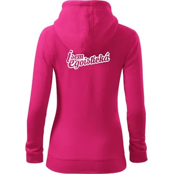 Dámská mikina Jsem egoistická - Dámská mikina trendy zipper s kapucí - XL ( Purpurová )