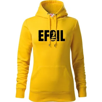 Dámská mikina Efoil nápis - Mikina dámská Cape s kapucí - 2XL ( Žlutá )