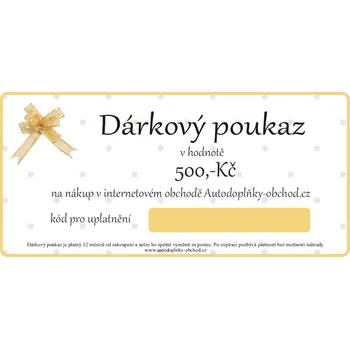 Dárková visačka ADO Pro Dárkový poukaz na nákup zboží v hodnotě 500 Kč