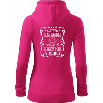 Dámská mikina I blbý výlet na kole - Dámská mikina trendy zipper s kapucí - S ( Purpurová )