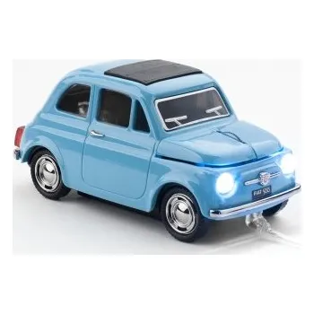 Myš CLICK CAR MOUSE Fiat 500 Oldtimer Blue (USB Wired)