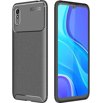 Kryt Xiaomi Redmi 9A / Redmi 9AT case Armored Shockproof Carbon Fiber černý