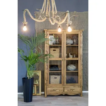 Obývací stěna Retro vitrína WESTERN LUD10 Barevné provedení: Bezbarvý vosk K09