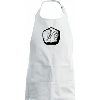 Kuchyňská zástěra Crypto horník - Dámská zástěra na vaření - Univerzální velikost ( Bílá )