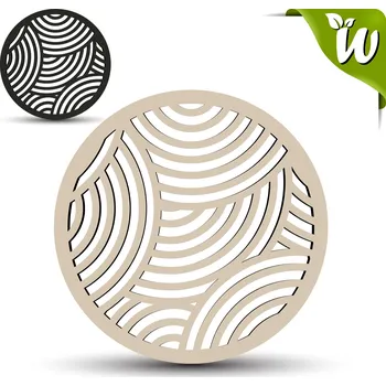 Podtácek Dřevěný podtácek - KRUH 6 Barva: černá