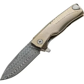 kapesní nůž Zavírací nůž Lionsteel ROK Damascus Gold