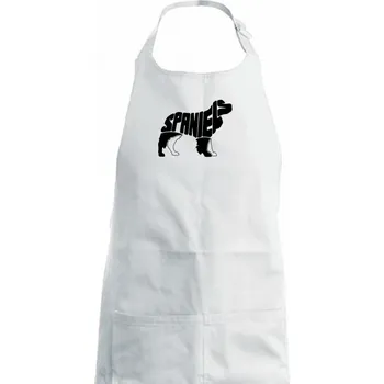 Kuchyňská zástěra Kokršpaněl - Dětská zástěra na vaření - Univerzální velikost ( Bílá )