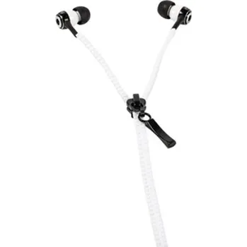 Sluchátka Sluchátka zipová bílá SATZUMA SZ-ZE101