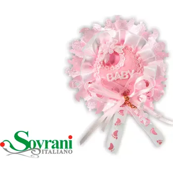 Železářství Růžová ozdoba pro novorozeně - 8 cm