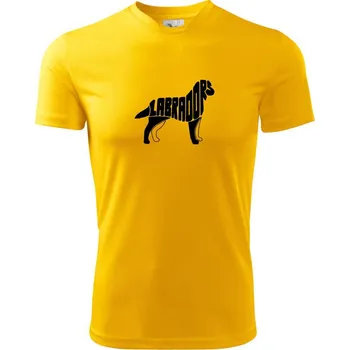 Pánské oblečení Labrador - Pánské triko Fantasy sportovní (dresovina) - 3XL ( Žlutá )