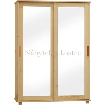 Komoda Skříň z masivu FELIX š. 100 cm kombinovaná se zrcadlem Barevné provedení: Grey-šedá