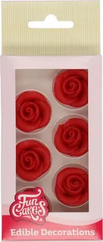 Jedlá dekorace na dort FunCakes Marcipánové růže 6 ks