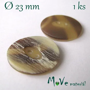 Knoflík Knoflík ozdobný dvoudírkový 23mm/1ks