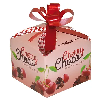 Cukrovinka Bonboniéra DÁREČEK 40 g CHERRY Choco - višně v hořké čokoládě (MAGNAT Cherry Dream - višně v hořké čokoladě)