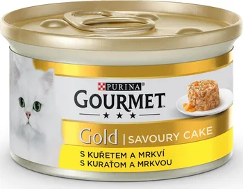 Krmivo pro kočku Purina Gourmet Gold Savoury Cake kuřecí a mrkev 85 g