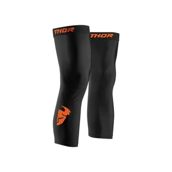 Cyklistické návleky Návleky pod ortézy THOR Comp Knee Sleeve Black Red Orange, Velikost L / XL