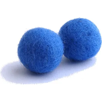 Dětské navlékací korálky Plstěné korálky 2 cm - sv.modré, 2ks