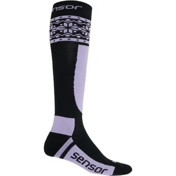 Sensor Ponožky Thermosnow Norway černá-fialová 6-8