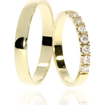 Prsten Zlatnictví Helios Zlaté snubní prsteny L-257 Kameny: Se Zirkony