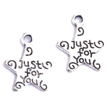 Přívěsek Přívěsek HVĚZDA, 11x13mm, 2ks