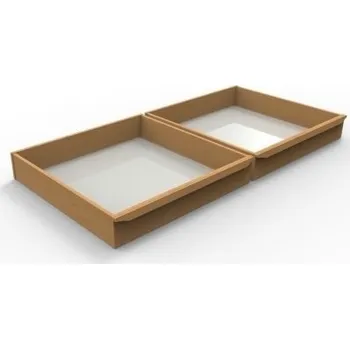 Postel TEXPOL 1/2 ZÁSUVKA k posteli Petra - z dubového masivu (2 kusy) 90 x 200 cm, dub masiv