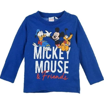 Modré tričko Mickey Mouse Disney s dlouhým rukávem Velikost: 74