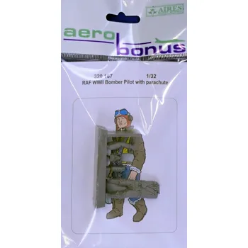 Plastikový model Aerobonus 1/32 RAF WWII Bomber Pilot with parachute (1 fig.)