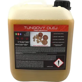 Olej na dřevo BBB barvy Tungový olej na dřevo 5 L