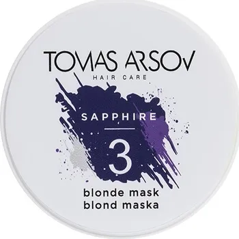 Vlasová regenerace Tomas Arsov Sapphire Blonde Mask maska potlačují žluté a zlatavé tóny vlasů 100 ml
