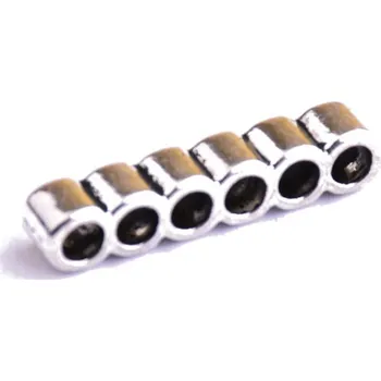 Dětské navlékací korálky Kovové korálky 5x5x26,5mm