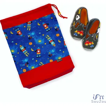 Školní sáček Pytlík na bačkorky RAKETY