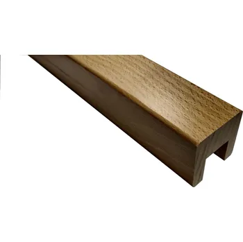 Zábradlí MADLO BUKOVÉ hranaté 45x45mm, sklo, LED- délka od 20- 400 cm