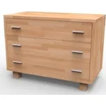 TEXPOL KOMODA K3Z - z dubového masivu, dub masiv