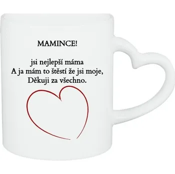 Hrnek malý bílý s potiskem pro maminku
