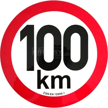 Samolepicí dekorace na vozidlo Omezení rychlosti 100 km retroreflexní pr. 200 mm