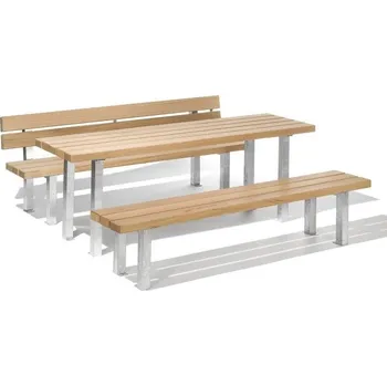 Zahradní lavice HTI Zahradní set Stela KA-P1003 Délka latí: 1500 mm, Typ ukotvení: klasické (šrouby), Barva konstrukce: šedá komaxit (RAL 7016)