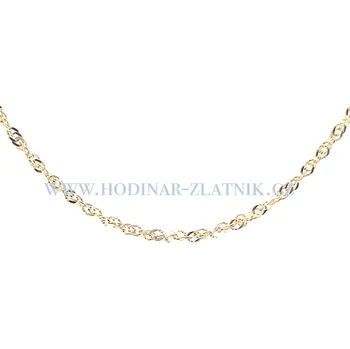 Souprava šperků řetízek singapur ze žlutého zlata OLI21010002611581