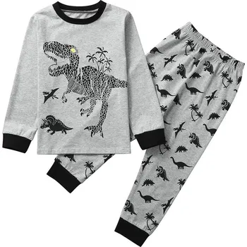 Dívčí pyžamo Čína Dětské dvoudílné pyžamo - dinosauři Barva: šedé, Velikost: 3T